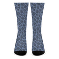 Giraffe Denim Jeans Pattern Print Crew Socks
