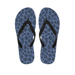 Giraffe Denim Jeans Pattern Print Flip Flops