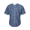 Giraffe Denim Jeans Pattern Print Men's Baseball Jersey