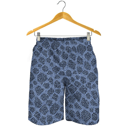 Giraffe Denim Jeans Pattern Print Men's Shorts