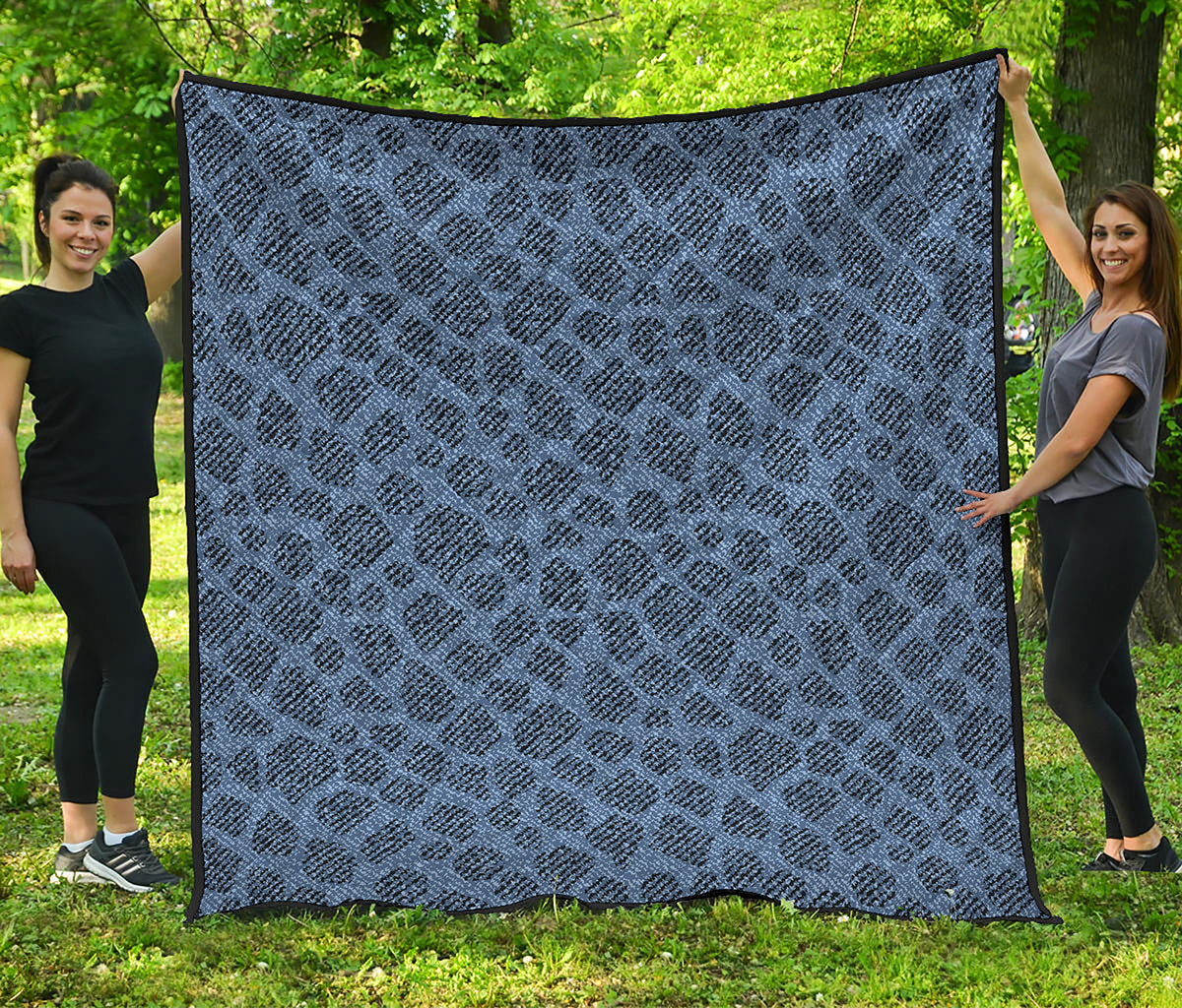 Giraffe Denim Jeans Pattern Print Quilt