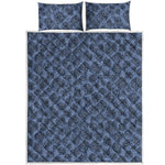 Giraffe Denim Jeans Pattern Print Quilt Bed Set