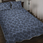 Giraffe Denim Jeans Pattern Print Quilt Bed Set