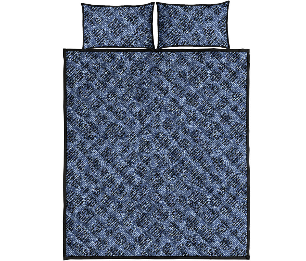 Giraffe Denim Jeans Pattern Print Quilt Bed Set