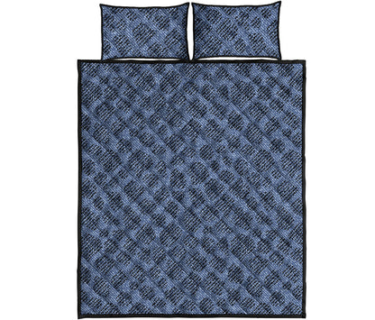 Giraffe Denim Jeans Pattern Print Quilt Bed Set