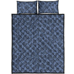 Giraffe Denim Jeans Pattern Print Quilt Bed Set