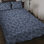Giraffe Denim Jeans Pattern Print Quilt Bed Set