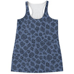 Giraffe Denim Jeans Pattern Print Women's Racerback Tank Top