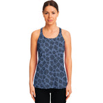 Giraffe Denim Jeans Pattern Print Women's Racerback Tank Top