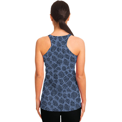 Giraffe Denim Jeans Pattern Print Women's Racerback Tank Top