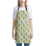 Giraffe With Glasses Pattern Print Apron