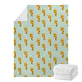 Giraffe With Glasses Pattern Print Blanket