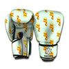 Giraffe With Glasses Pattern Print Boxing Gloves