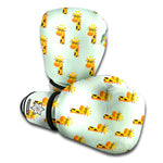 Giraffe With Glasses Pattern Print Boxing Gloves