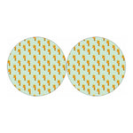 Giraffe With Glasses Pattern Print Car Coasters