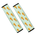 Giraffe With Glasses Pattern Print Car Seat Belt Covers