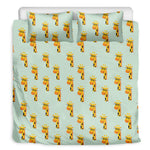 Giraffe With Glasses Pattern Print Duvet Cover Bedding Set
