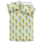 Giraffe With Glasses Pattern Print Duvet Cover Bedding Set