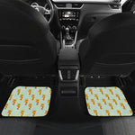 Giraffe With Glasses Pattern Print Front and Back Car Floor Mats