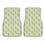 Giraffe With Glasses Pattern Print Front Car Floor Mats