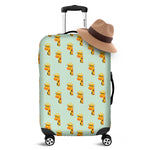 Giraffe With Glasses Pattern Print Luggage Cover