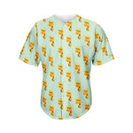 Giraffe With Glasses Pattern Print Men's Baseball Jersey