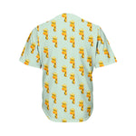 Giraffe With Glasses Pattern Print Men's Baseball Jersey