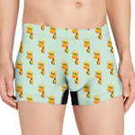 Giraffe With Glasses Pattern Print Men's Boxer Briefs