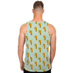 Giraffe With Glasses Pattern Print Men's Tank Top