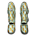 Giraffe With Glasses Pattern Print Muay Thai Shin Guards