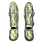 Giraffe With Glasses Pattern Print Muay Thai Shin Guard