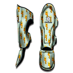 Giraffe With Glasses Pattern Print Muay Thai Shin Guard