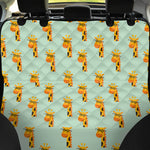 Giraffe With Glasses Pattern Print Pet Car Back Seat Cover