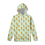 Giraffe With Glasses Pattern Print Pullover Hoodie