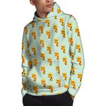 Giraffe With Glasses Pattern Print Pullover Hoodie
