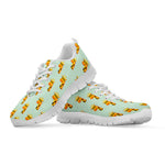 Giraffe With Glasses Pattern Print White Sneakers