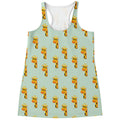 Giraffe With Glasses Pattern Print Women's Racerback Tank Top