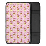 Giraffe With Scarf Pattern Print Car Center Console Cover
