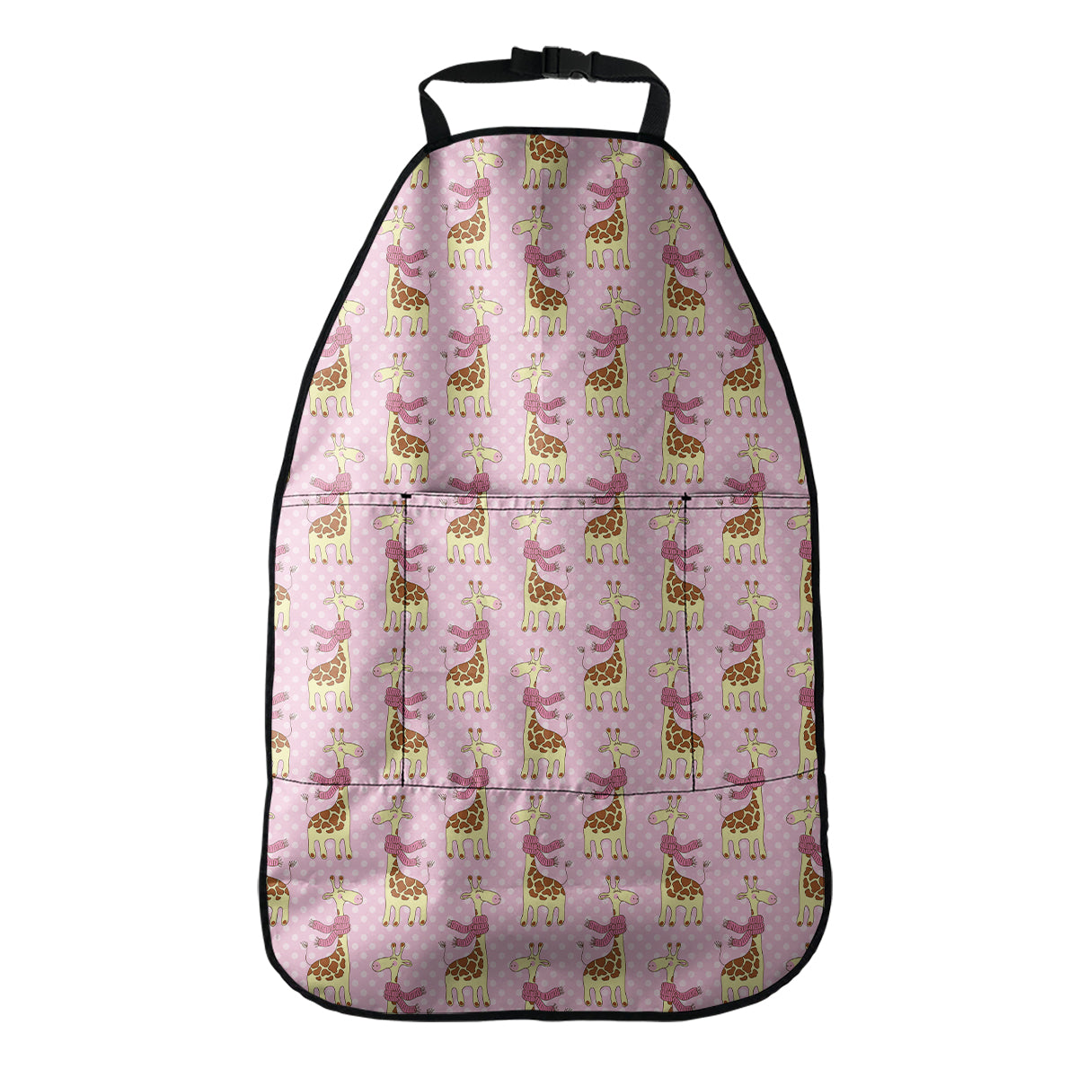 Giraffe With Scarf Pattern Print Car Seat Organizers