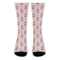 Giraffe With Scarf Pattern Print Crew Socks