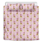 Giraffe With Scarf Pattern Print Duvet Cover Bedding Set