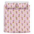 Giraffe With Scarf Pattern Print Duvet Cover Bedding Set