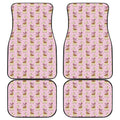 Giraffe With Scarf Pattern Print Front and Back Car Floor Mats