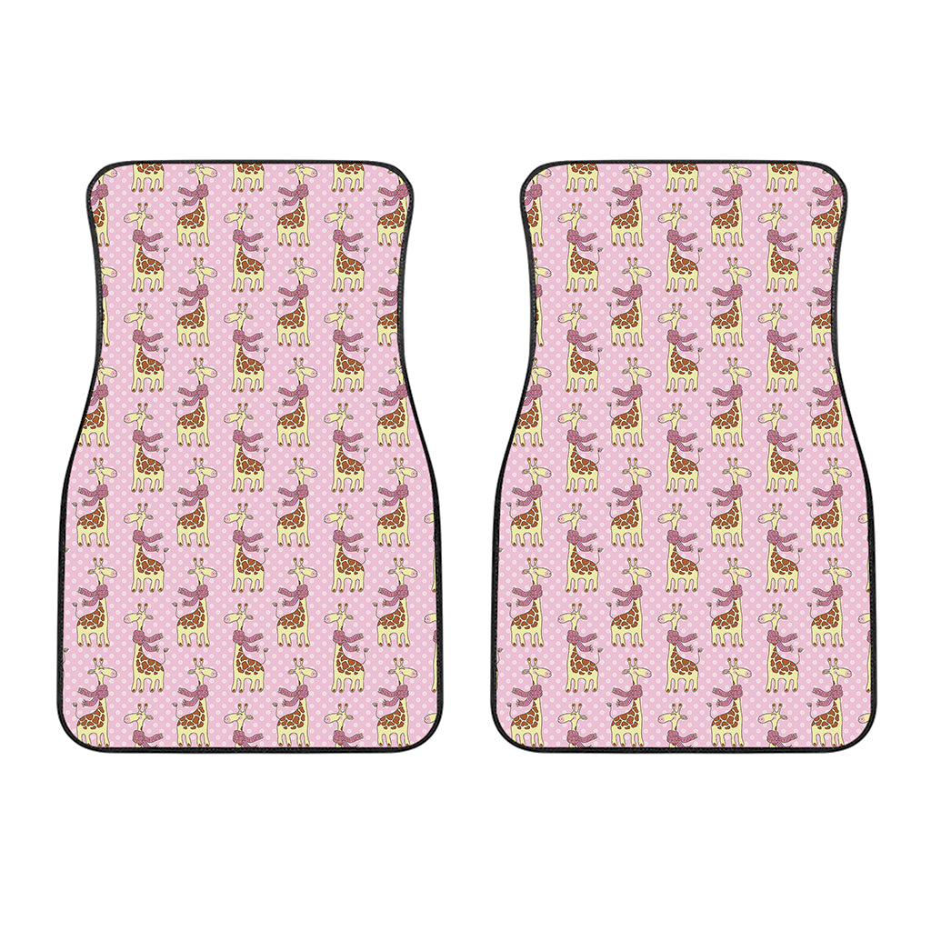 Giraffe With Scarf Pattern Print Front Car Floor Mats