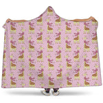 Giraffe With Scarf Pattern Print Hooded Blanket