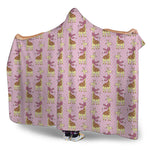 Giraffe With Scarf Pattern Print Hooded Blanket