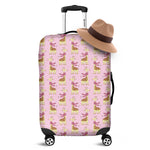Giraffe With Scarf Pattern Print Luggage Cover