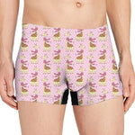 Giraffe With Scarf Pattern Print Men's Boxer Briefs