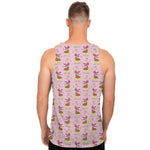 Giraffe With Scarf Pattern Print Men's Tank Top