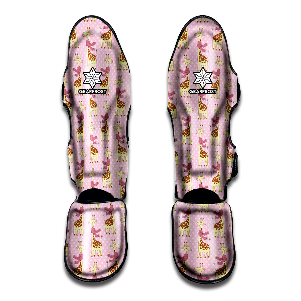 Giraffe With Scarf Pattern Print Muay Thai Shin Guard